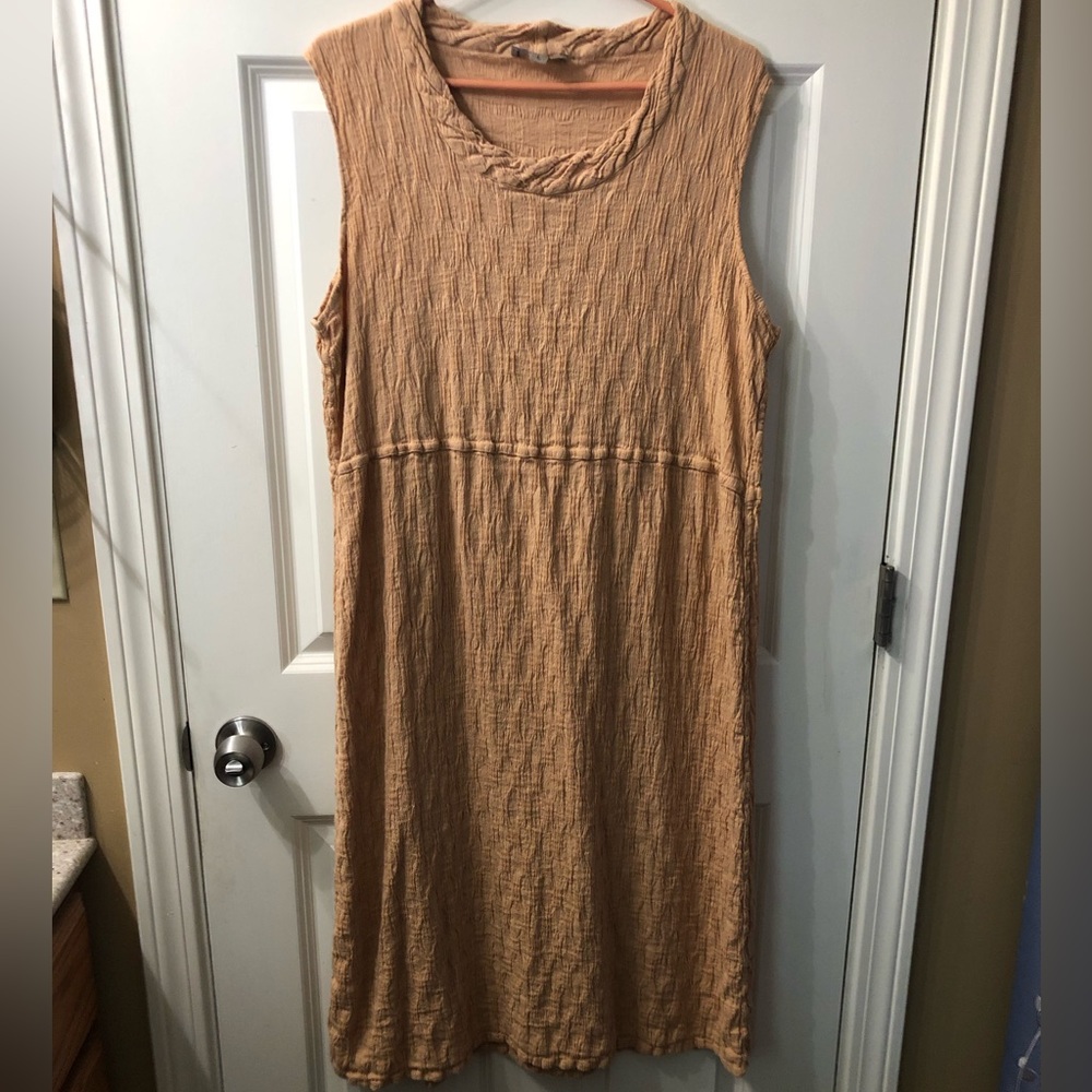 Flax Sleeveless Tan Dress
